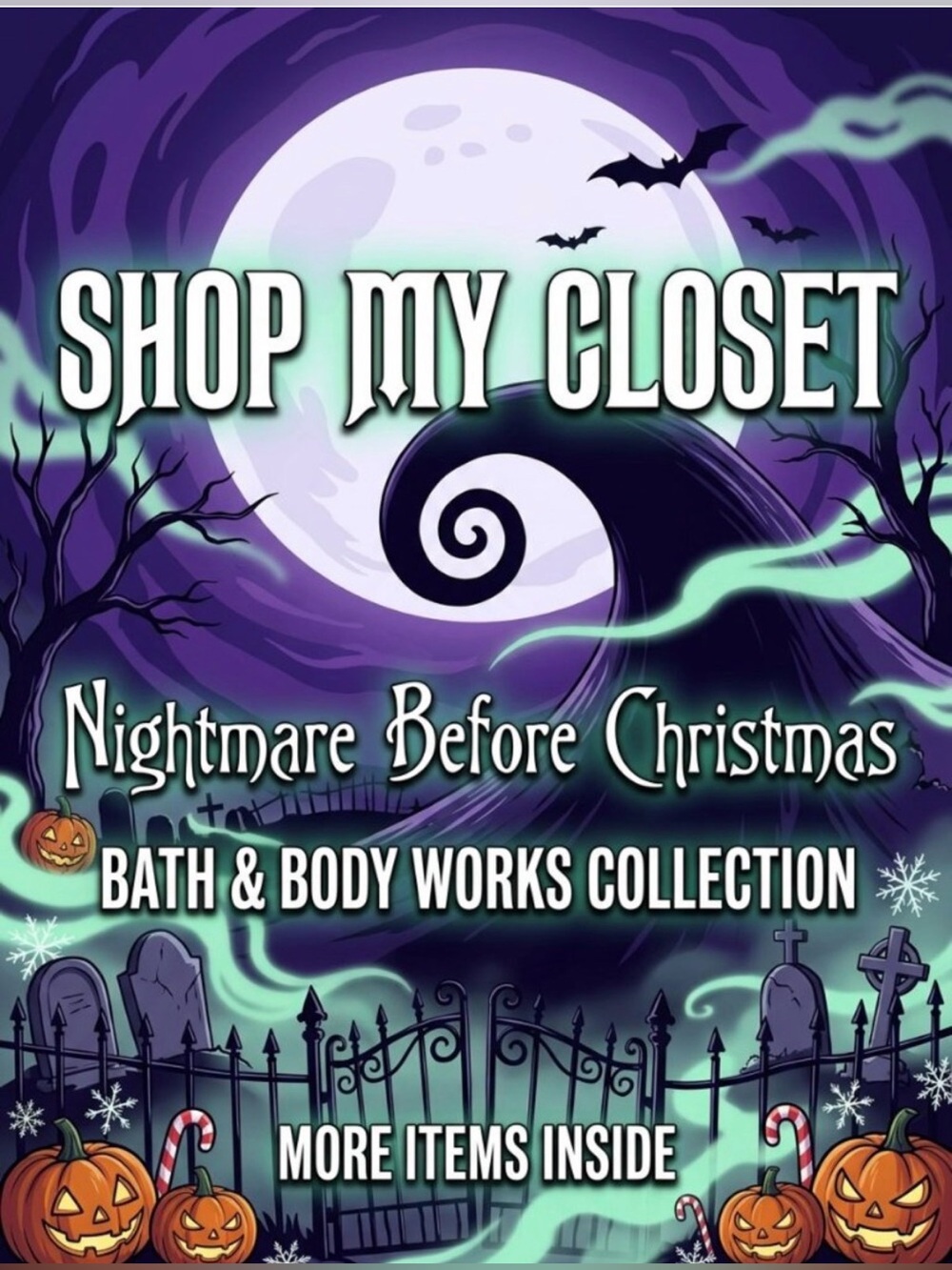 BBW Jack Skellington's Home Scent Control Nightlight Wallflowers Fragrance Plug - Picture 12 of 16